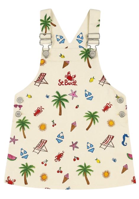 Salopette bambina in cotone denim MC2 SAINT BARTH | TEC000104175H/DELSABBIA